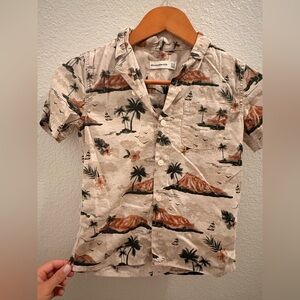 Abercrombie Kids Beige Tropical Print Shirt